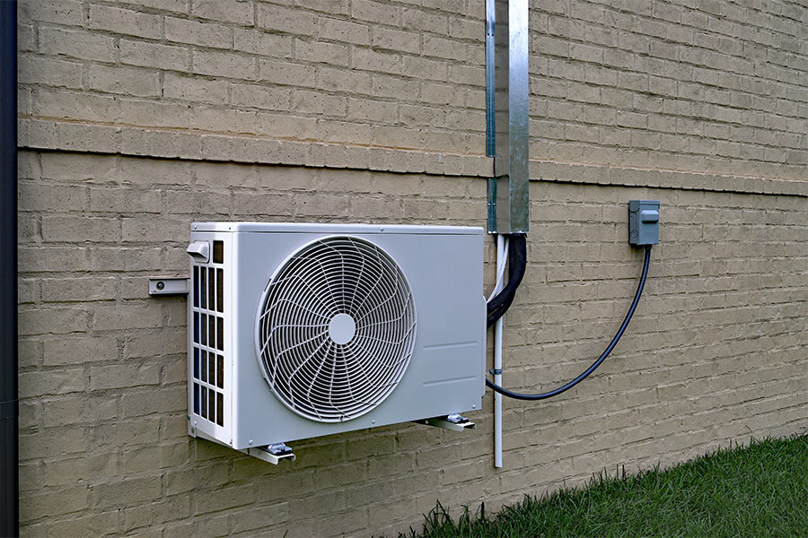 Mounted outdoor mini-split AC condenser unit