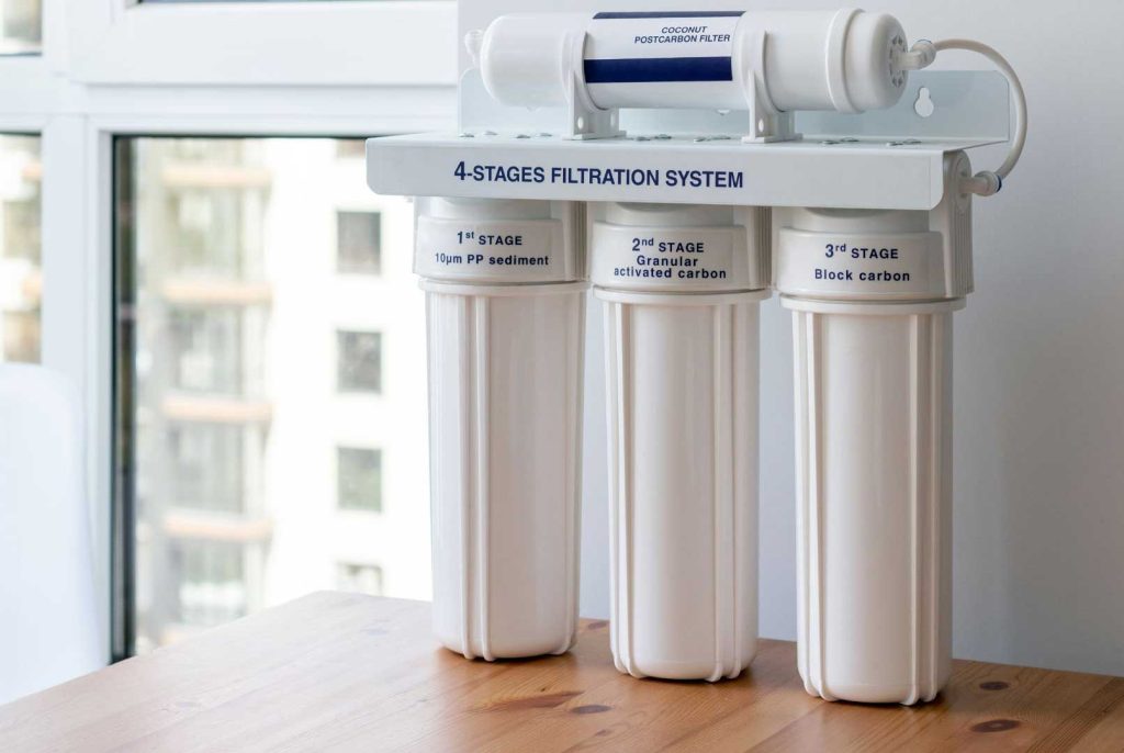 4-Stage Water Filtration System with Post-Carbon Filter