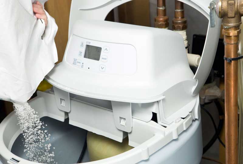refilling a water softener