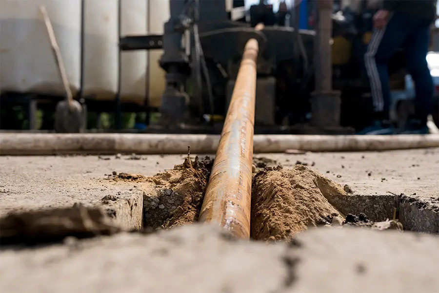 Main water line being replaced beneath a Nashville property